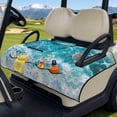 thumbnail image 3 of Yuyamidu Sea Turtle Golf Cart Seat Covers for 2 Seats, Starfish Golf Cart Seat Towel with Front Pockets for Club Car Universal Size Travel Sports Golf Cart Accessories, Blue, 3 of 8