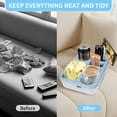 thumbnail image 6 of TERRALYX Couch Cup Holder,Couch Caddy with Handle for Car Back Seat,Beach,Waterproof Anti Spill Bed Caddy Organizer,Movie Night Sofa Arm Tray for Snack Beverage Remote with Phone Stand(Blue), 6 of 7
