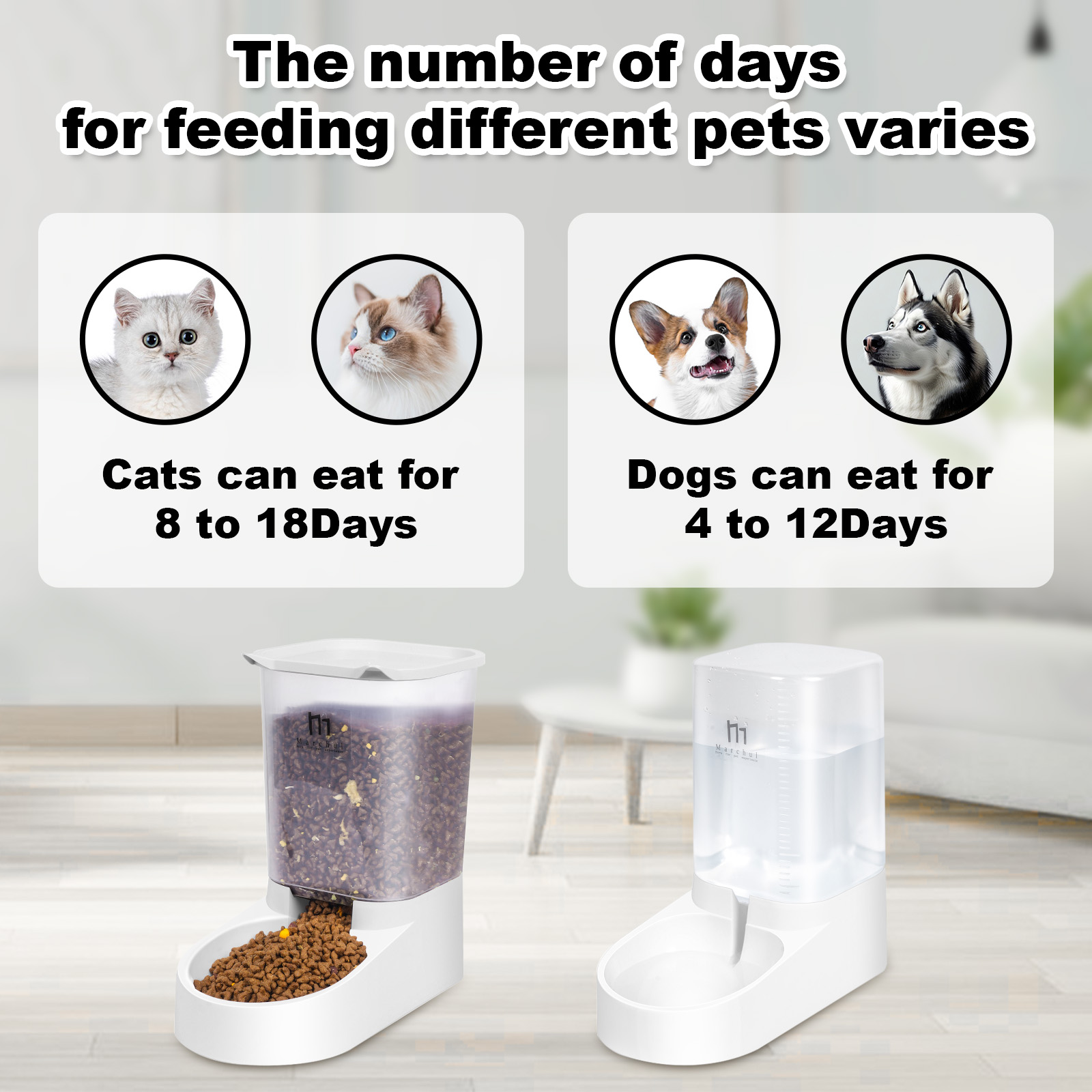 Marchul Automatic Gravity Pet Feeder and Water Dispenser photo 4