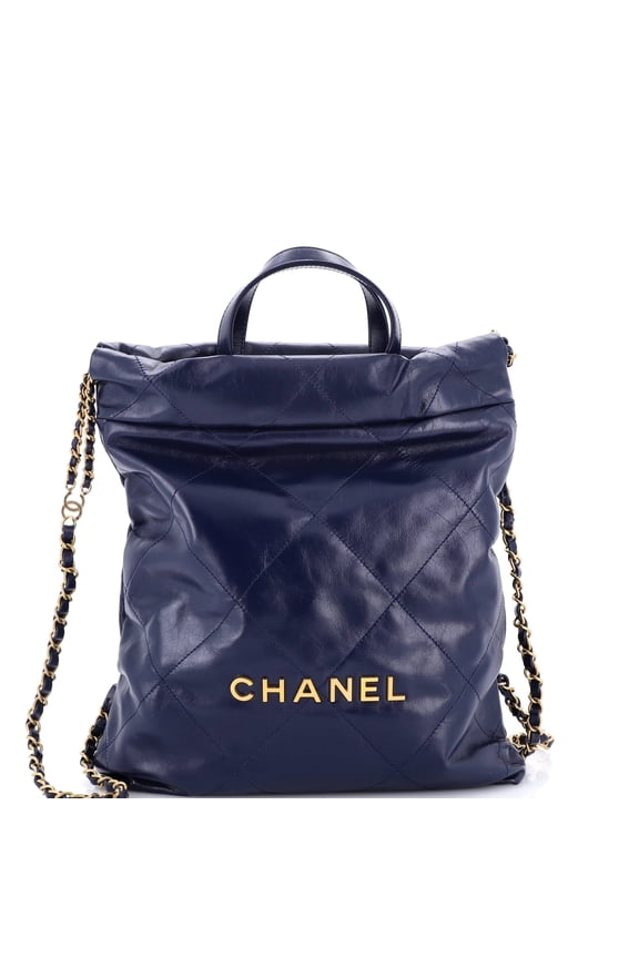 Pre-Owned 22 Chain Backpack Quilted Calfskin Medium By Rebag