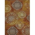 thumbnail image 3 of Unique Loom Outdoor Modern Collection Area Rug - Trio (8' x 11' 4" Rectangle Rust Red/Gold), 3 of 7