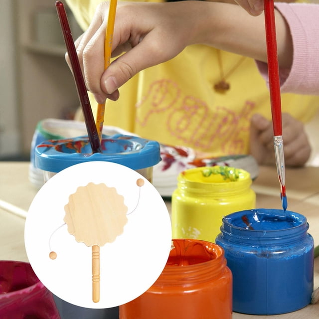 Tambor de madera sin terminar perfecl para niños en cordón