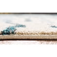thumbnail image 5 of Unique Loom Tapis Rond Abstrait Moderne de la Collection Estrella, 8 Pieds, Bleu Clair/beige, 5 of 5