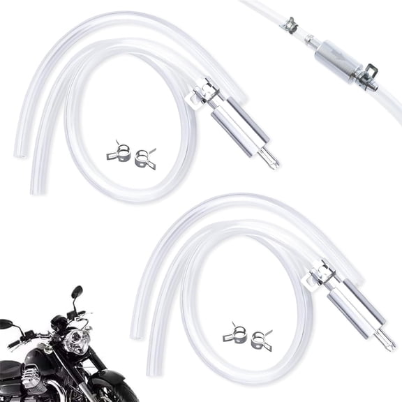 2 Pack Brake Bleeder Hose with One Way Check Valve, Universal Brake Fluid Bleeder Kit for Motorcycle Car Motorbike Bike