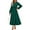 Dark Green, variant on Women's Fall Spring Elegant Long Sleeve Maxi Dress Swiss Dot A Line Flowy Casual Holiday Party Going Out Dresses