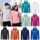thumbnail image 3 of Chaqueta ligera unisex con protección UV, capucha y cierre frontal, mangas largas elásticas y ajuste en cintura. Ideal para ciclismo, senderismo y viajes. Material transpirable y secado rápido., 3 of 6