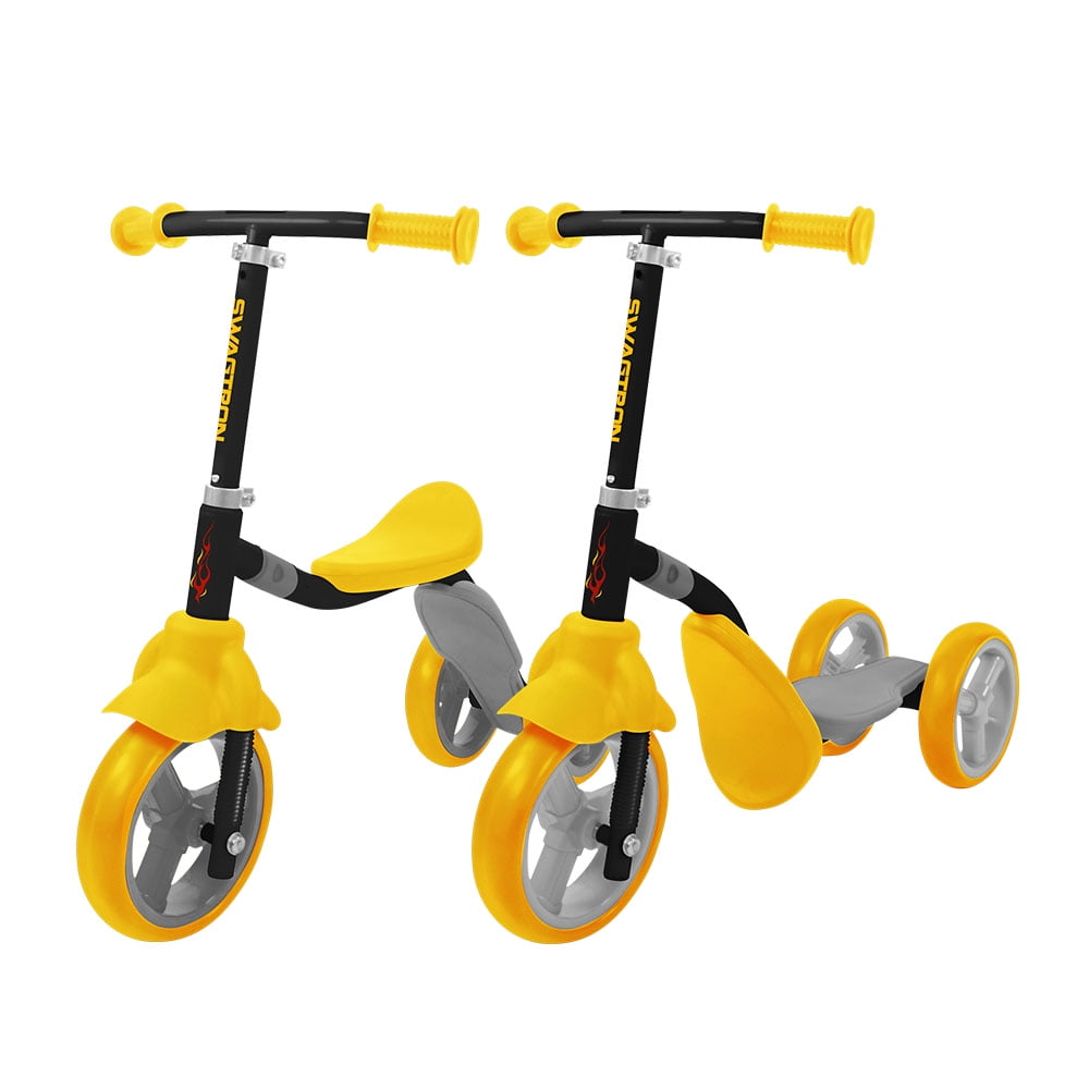 Swagtron K2 Toddler 3 Wheel Scooter & RideOn Balance Trike 2in1