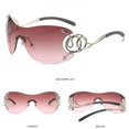 thumbnail image 2 of Klassnun-gafas de sol sin montura Y2k para mujer, lentes con degradado, elegantes, para exteriores, diseño de marca de lujo, montura de Metal, 2 of 5