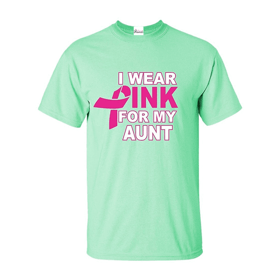 Men's T-Shirt Short Sleeve - I Wear Pink for My Aunt