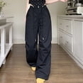 thumbnail image 6 of Casual Wide Leg Cargo Pants For Women Fashionable High Waist Trousers Comfortable Loose Pants Fashionable Workwear, 6 of 8