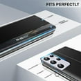 thumbnail image 5 of for Samsung Galaxy S21 Ultra 5G Case Clear View Window Smart Slim for Samsung S21 Ultra Case Luxury Mirror Hard PC Kickstand Leather Flip Shockproof Galaxy S21 Ultra Cover (Black), 5 of 7