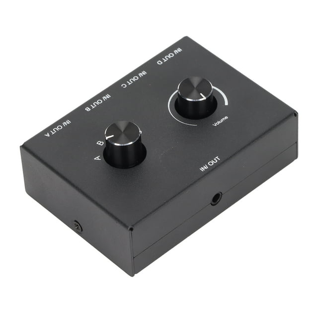 4 Ports 3.5mm Stereo Passive Switcher, Switcher Sturdy 1 Output For Headphones For MP4