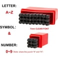 36PCS 7mm Number and Letter Stamp Set Black Carbon Steel Punch Set