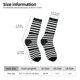 thumbnail image 2 of Balery Black And White Stripes Calcetas Largas con Estampado para Hombre y Mujer – Suaves y Transpirables, Talla Única (US 5-11), 2 of 6