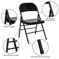 thumbnail image 6 of BizChair 4 Pack Triple Braced & Double Hinged Black Metal Folding Chair, 6 of 14