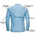 thumbnail image 6 of Whitewater Lightweight Moisture Wicking Long Sleeve Fishing Shirt with UPF 50 (Blue Bell, Large), 6 of 9