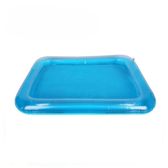 Kids Beach Sandbox Play Sand Inflatable Sand Toy Tray for Children's Education(Blue)