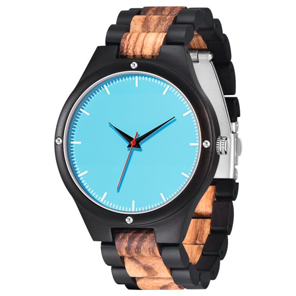 Reloj de Pulsera Masculino Dentily 46 mm de Madera con Movimiento de Cuarzo Analógico