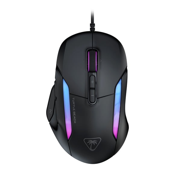 Turtle Beach Kone II Wired Ergonomic RGB Gaming Mouse - 26K DPI Optical Sensor, 100M Click Life Optical Switches, 23 Customizable Inputs, 4D Scroll Wheel, Pure PTFE Glides - Ash Black