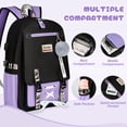 thumbnail image 3 of Gynky School Backpack for Teens Middle School Bookbag Fashion Student Bag Cute Aesthetic Teen Bookbag for  Women, 3 of 8