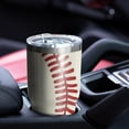thumbnail image 4 of 30oz Baseball Pattern Tumblers Stainless Steel Tumbler with Lid and Straw,Vacuum Insulated Double Wall Travel Tumbler Cups Mug with Cleaning Brush for Coffee,Tea, 4 of 7