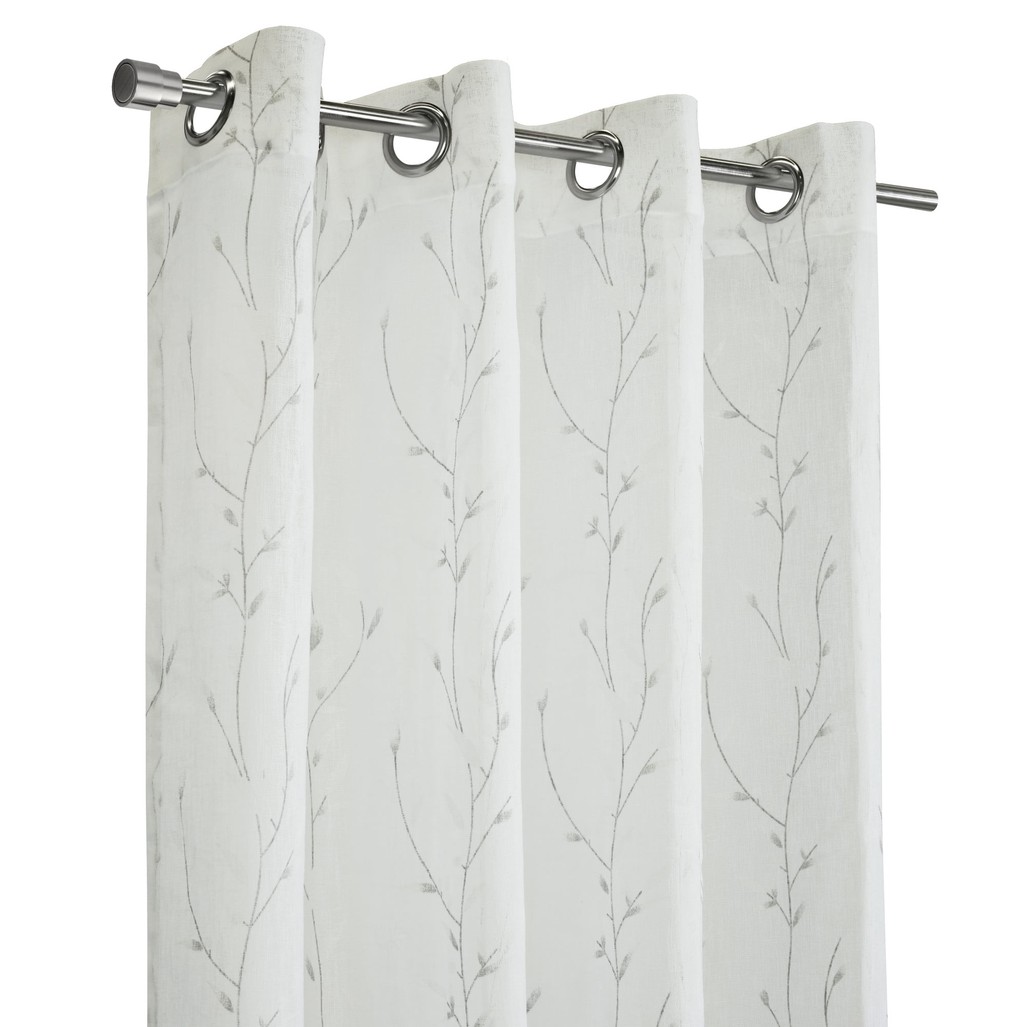 Loft Living Iyo Light Filtering Grommet Indoor Curtain 52 x 84 in White