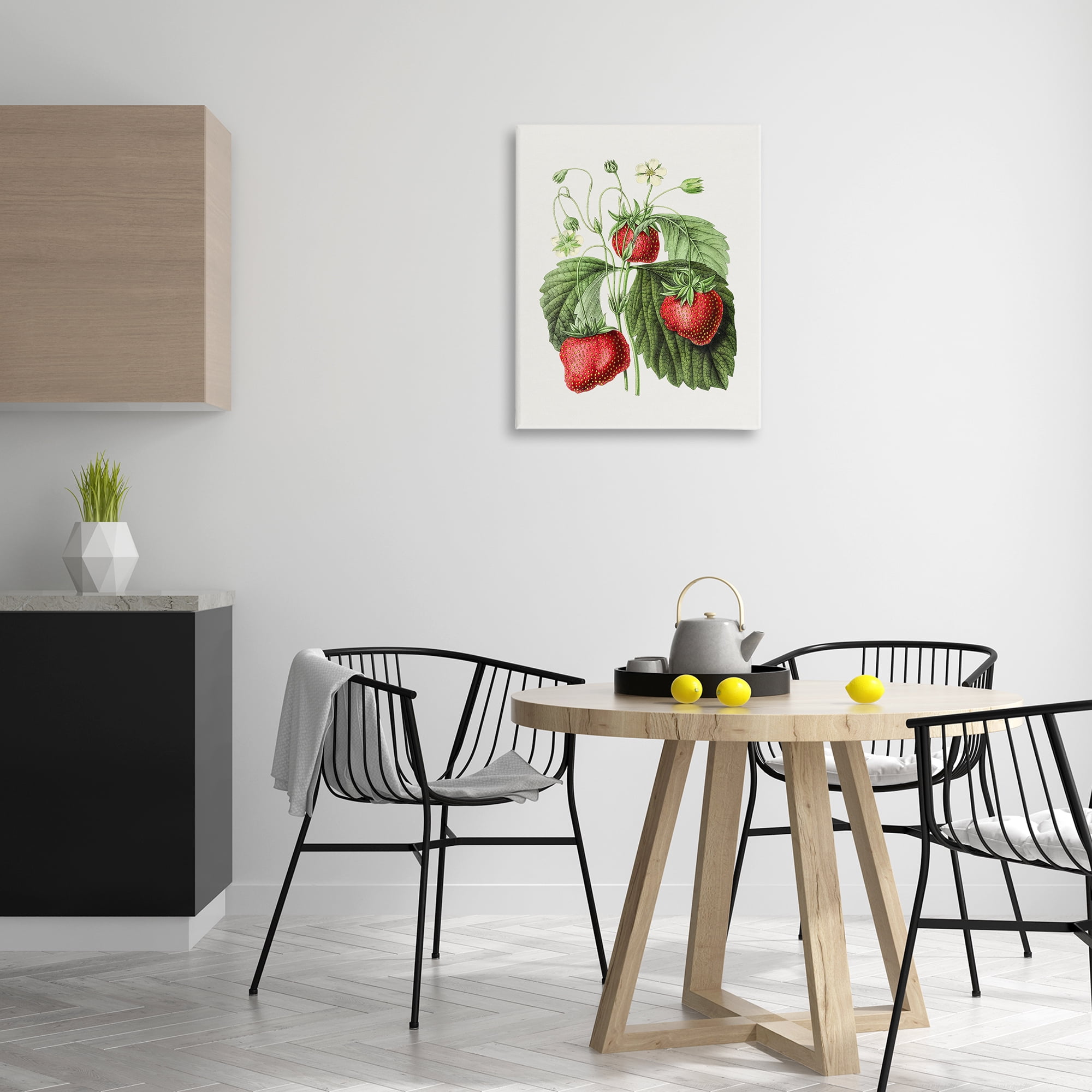 Stupell Industries Vintage Strawberries Study Food & Beverage Painting Gallery Wrapped Canvas Art Print Wall Art, 24 x 30