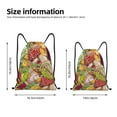 thumbnail image 2 of Saiise Bright Mushrooms Pattern Sports Drawstring Backpack - String Swim Gym Bag with Wet Proof Pocket for Women&Men-Medium, 2 of 6