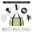 thumbnail image 4 of Rocae Blue Rabbit Print Hand Travel Bag Travel Duffel Bag and Fitness Bag, Women's Waterproof Weekend Tote, Men's Travel and Fitness Essentials, 4 of 7