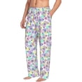 thumbnail image 2 of Daiia Butterflies on Polka Dots Men's Sleep Pant with Pockets and Drawstring,Pajama Pants-X-Large, 2 of 9