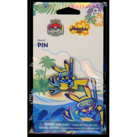 Pokemon 2024 World Championships Snorkel Scuba Pikachu Pin Honolulu Hawaii