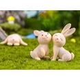 thumbnail image 3 of 7 piezas linda figura de conejo en miniatura animales personajes de conejo juguetes mini figura colección juego, decoración de pastel de conejo, planta, decoración del coche, 3 of 4