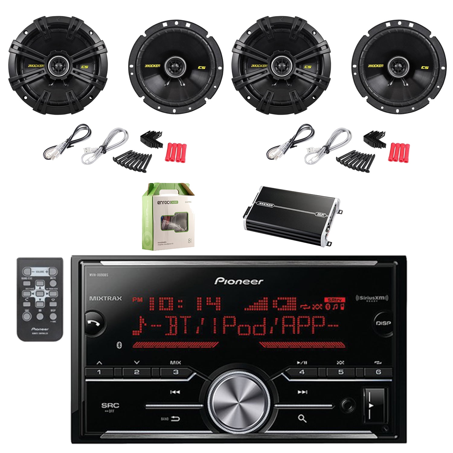 Pioneer Vehicle Digital Media 2DIN Receiver W/Bluetooth with Kicker 63