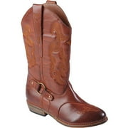 Brinley Co Women's Topstitched Pull-on Cowboy Boots