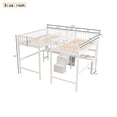 thumbnail image 7 of Twin Over Twin Size Loft Bed with 2 Desks and Storage Staircase, Wood Bed Frame with Open Book Shelf,Solid Wood Slats and Safety Guardrails,No Spring Box Needed, 7 of 7