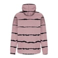 thumbnail image 3 of ZCFZJW Mens Fall Winter Striped Printed Hoodie Tops Lightweight Casual Big and Tall Regular Fit Drawstring Long Sleeve Hooded Pullover Sweatshirts with Pockets Pink M, 3 of 4