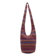 thumbnail image 1 of Bolso bandolera Hippie Lino Hobo Bolsas de mensajero Cierre con borgoña Sunnimix Monedero de hombro hippie tailandés, 1 of 8