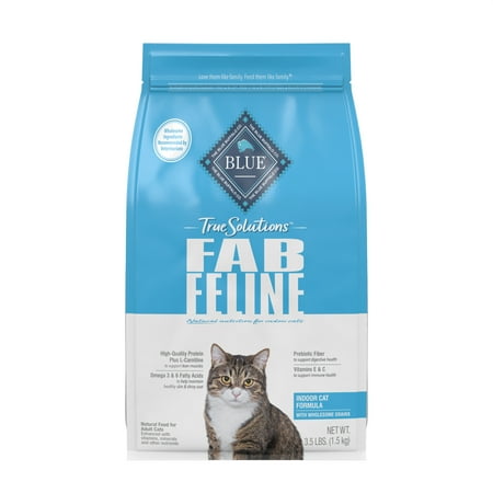 UPC: 0840243141319 | Blue Buffalo True Solutions Fab Feline Indoor Chicken Dry Cat Food for Adult Cats Whole Grain 3.5 lb. Bag