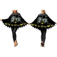 thumbnail image 4 of Hvyesh Women’s Web Poncho Bat Vampire Halloween Costume Adults Spider Black Cosplay Dress up Cape, 4 of 5