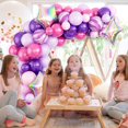 thumbnail image 5 of Kit de arco de guirnalda de globos morados, kit de guirnaldas de globos rosas y morados, kit de arco de globos morados de 81 piezas con globos de ágata y globo de lámina de estrella para Bir, 5 of 5