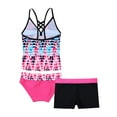 thumbnail image 4 of Alvivi Girls 3 Pieces Swimsuit Tankini Printed Crop Top Shorts Briefs Set 4-16, 4 of 5
