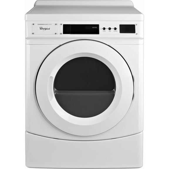 Whirlpool Ced9160g 27" Wide 6.7 Cu. Ft. Capacity Electric Commercial Dryer - White