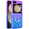 thumbnail image 6 of Glitter Case for Samsung Galaxy Z Flip 5 for Women Girls, Bling Sparkle Colorful Gradient Quicksand Waterfall Soft TPU Liquid Case Cover for Samsung Galaxy Z Flip5 LSJB-Purple Blue, 6 of 7