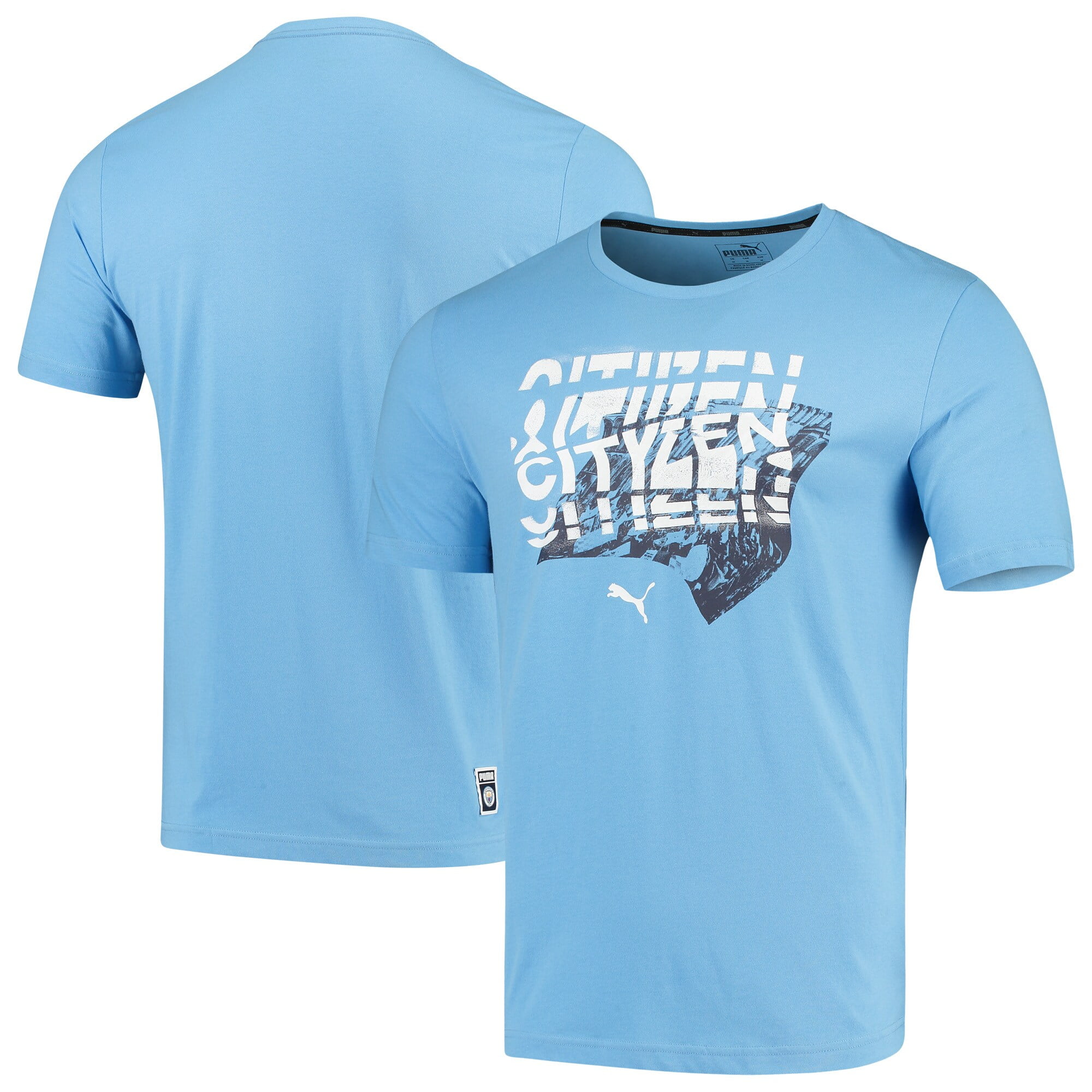 Manchester City Puma DNA T-Shirt - Light Blue - Walmart.com - Walmart.com