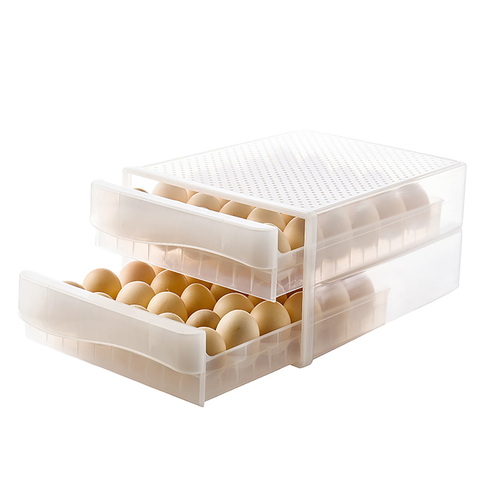 Closet Organizers And Storage Plastic eggs container fridge eggs storage box stackable transparent eggs box suitable for large quantity (60 eggs) Storage Bins, Closet Organization and Storage Divider