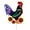 Blue, variant on adviicd Beautiful Rooster Metal Large Sized Garden Stake Home Hanging Ornament Decor Metal Craftsmanship Garden Art Plaque