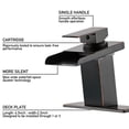 thumbnail image 3 of Grifo LED para lavabo de baño AVSIILE, bronce frotado con aceite, 3 of 9