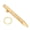 Brass, variant on Mini Quick Release Ballpoint Pen Brass Pocket Compact Pen with Detachable Keychain Portable EDC Writing Tool for Travel, Gold (3.54 inches / 9 cm)