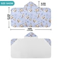 thumbnail image 4 of Yayeee Kids Hooded Towel with Hand Pockets Beach Soft Absorbent Bath Wrap 50 x 23.5 inch, Cartoon Otters Pattern, 4 of 5