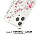 thumbnail image 5 of Soft Case Compatible with iPhone 16 Pro, Clear Floral Pattern Print Design Flexible TPU Shockproof Slim Cover for Women Girls, Flower Protective Phone Case for iPhone 16 Pro, Flower-E, 5 of 10